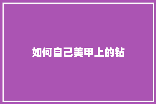 如何自己美甲上的钻