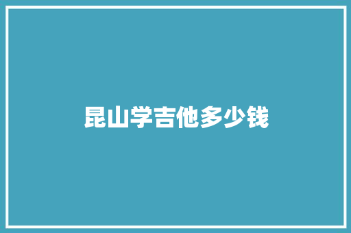 昆山学吉他多少钱