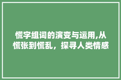 慌字组词的演变与运用,从慌张到慌乱，探寻人类情感的微妙变化_慌字组词再造句