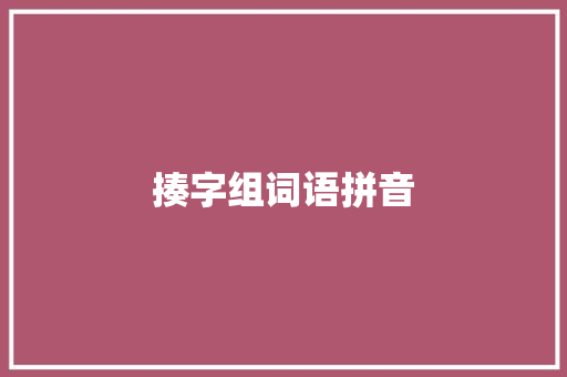 揍字组词语拼音