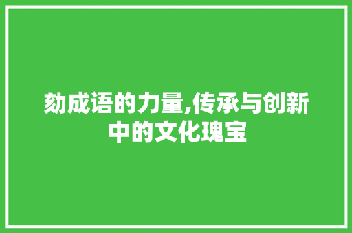 劾成语的力量,传承与创新中的文化瑰宝