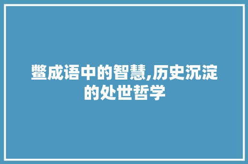 鳖成语中的智慧,历史沉淀的处世哲学