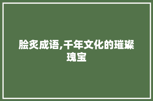 脍炙成语,千年文化的璀璨瑰宝