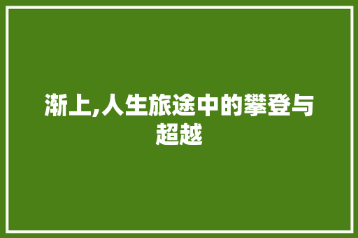 渐上,人生旅途中的攀登与超越