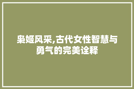 枭姬风采,古代女性智慧与勇气的完美诠释