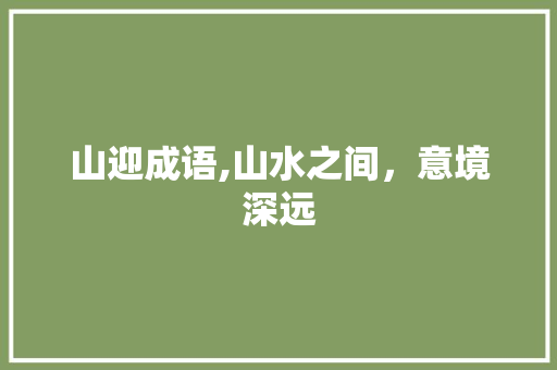 山迎成语,山水之间，意境深远