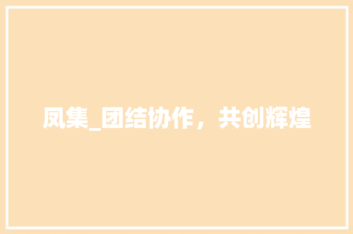 凤集_团结协作，共创辉煌