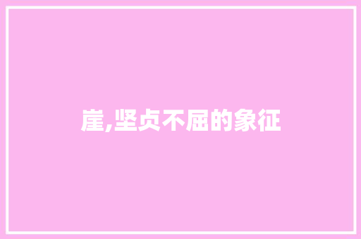 崖,坚贞不屈的象征