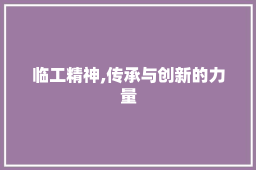 临工精神,传承与创新的力量