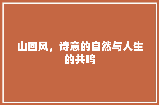 山回风，诗意的自然与人生的共鸣