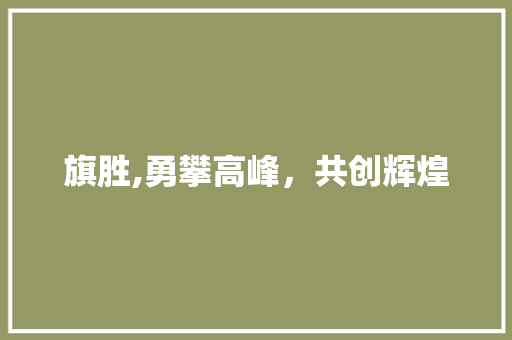 旗胜,勇攀高峰，共创辉煌