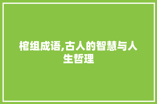 棺组成语,古人的智慧与人生哲理