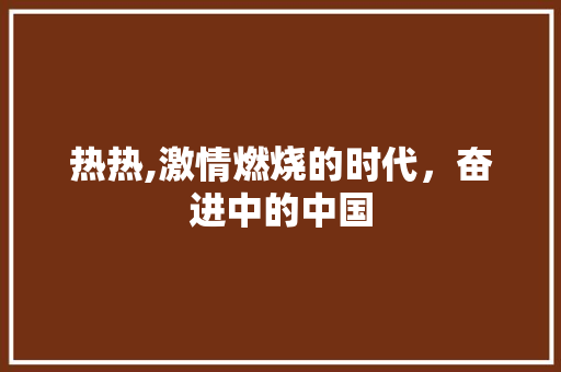 热热,激情燃烧的时代，奋进中的中国