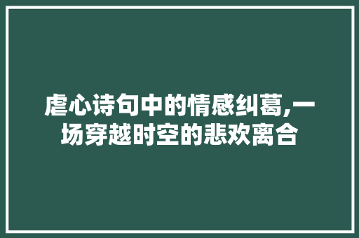 虐心诗句中的情感纠葛,一场穿越时空的悲欢离合