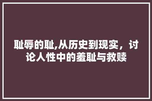 耻辱的耻,从历史到现实，讨论人性中的羞耻与救赎