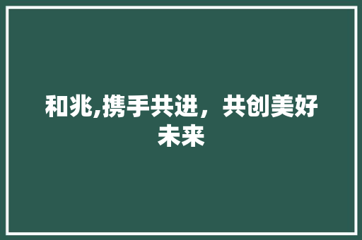 和兆,携手共进，共创美好未来