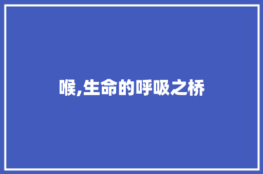 喉,生命的呼吸之桥