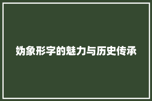 妫象形字的魅力与历史传承