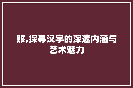 赅,探寻汉字的深邃内涵与艺术魅力