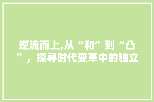 逆流而上,从“和”到“凸”，探寻时代变革中的独立精神