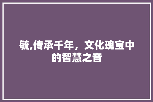 毓,传承千年，文化瑰宝中的智慧之音