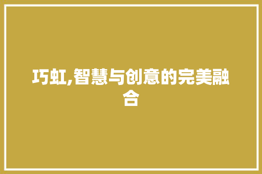 巧虹,智慧与创意的完美融合