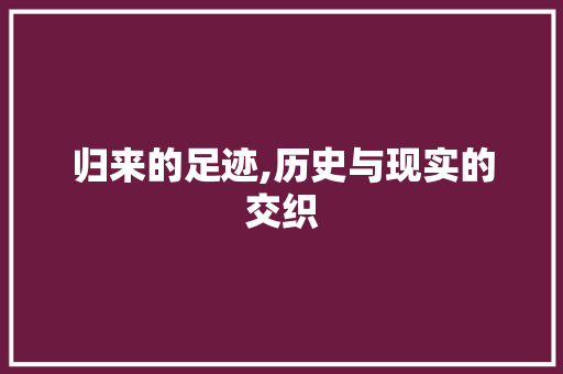 归来的足迹,历史与现实的交织