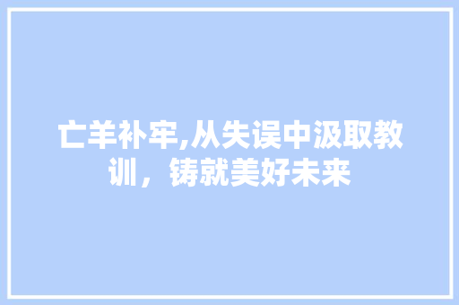 亡羊补牢,从失误中汲取教训，铸就美好未来
