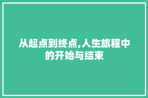 从起点到终点,人生旅程中的开始与结束