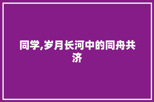 同学,岁月长河中的同舟共济