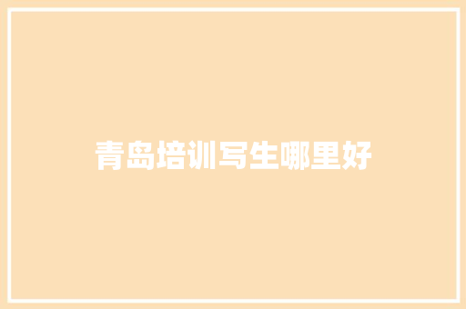 青岛培训写生哪里好
