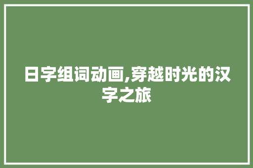 日字组词动画,穿越时光的汉字之旅
