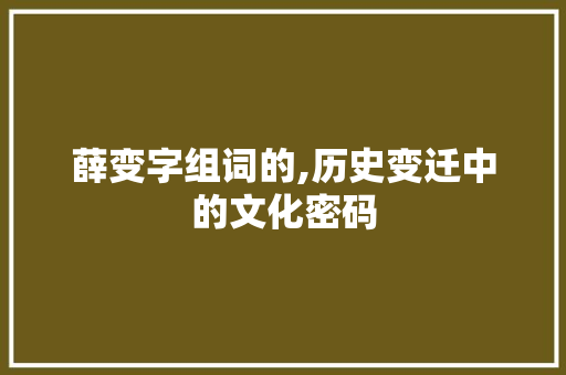 薛变字组词的,历史变迁中的文化密码