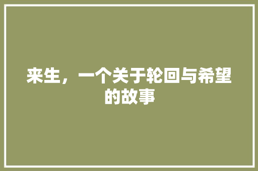 来生，一个关于轮回与希望的故事