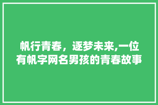 帆行青春，逐梦未来,一位有帆字网名男孩的青春故事_带帆字的有意思网名男孩