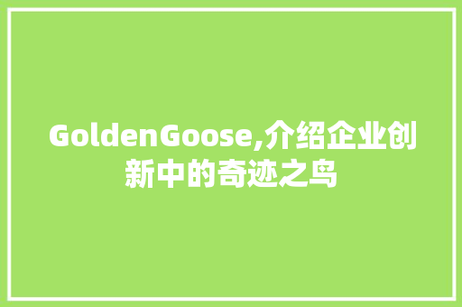 GoldenGoose,介绍企业创新中的奇迹之鸟