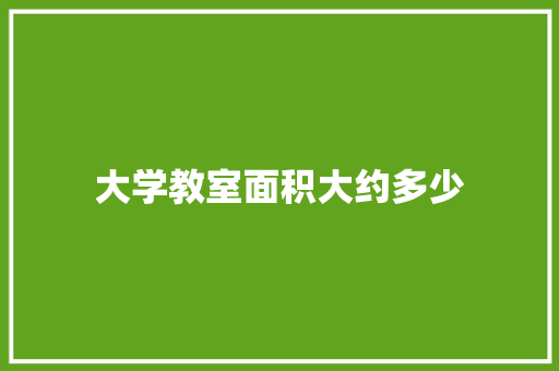大学教室面积大约多少