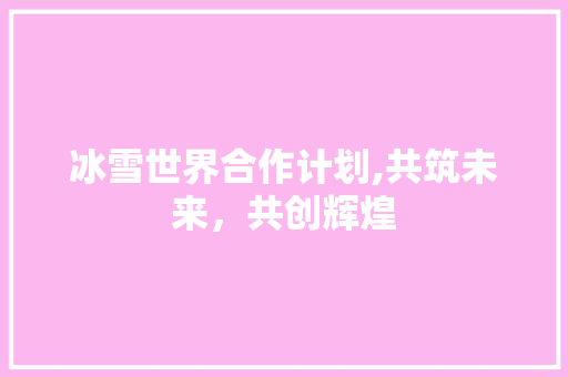 冰雪世界合作计划,共筑未来，共创辉煌