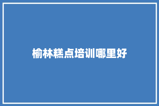 榆林糕点培训哪里好