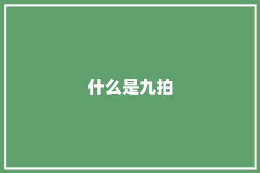 什么是九拍