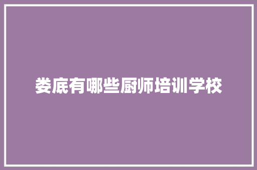 娄底有哪些厨师培训学校