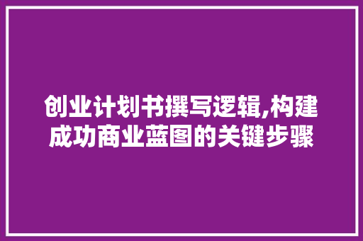 创业计划书撰写逻辑,构建成功商业蓝图的关键步骤