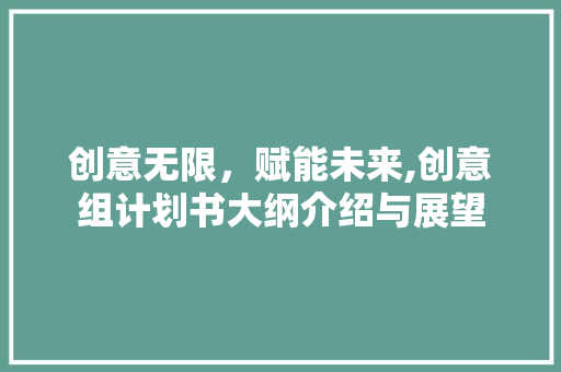 创意无限，赋能未来,创意组计划书大纲介绍与展望